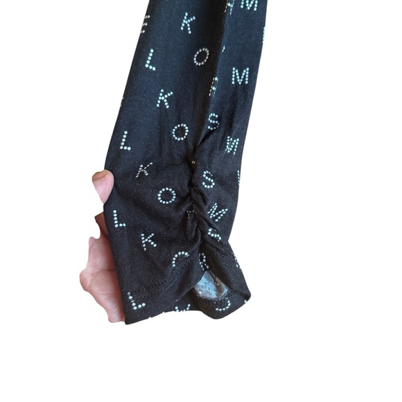 Michael Kors Black Ruched Long Sleeve Blouse - Picture 6 of 12